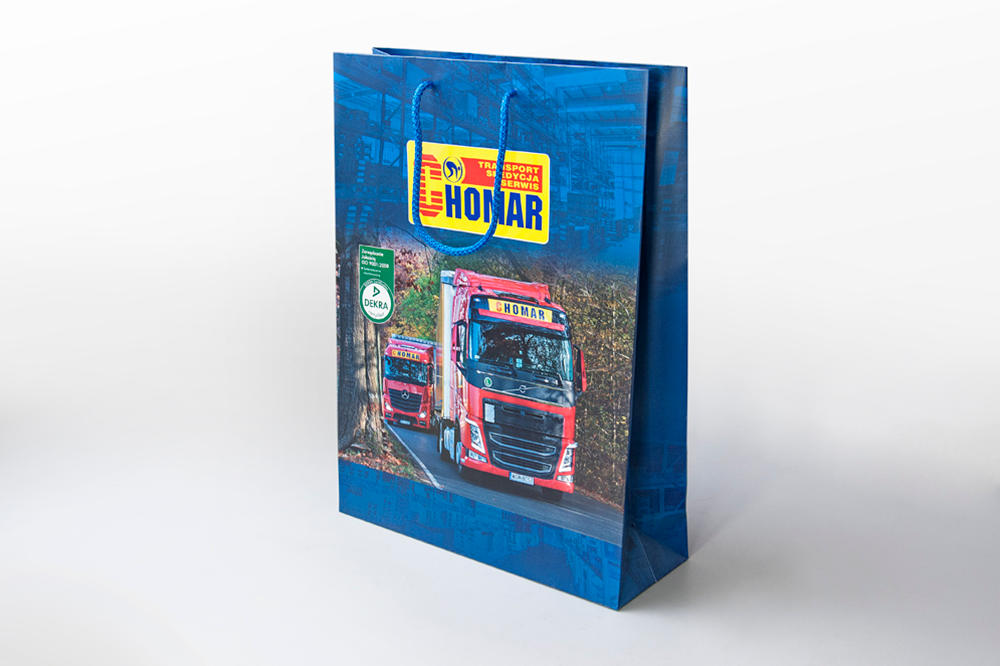 Elegant customized paper bags printing factory in Poland high quality fast offset certified manufacturer AQRAT